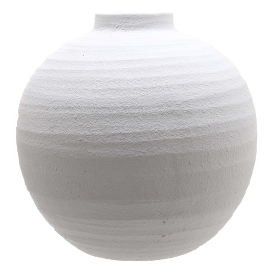 Tiber Large Matt White Ceramic Vase