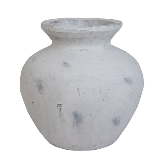 Antique White Vase 'Darcy'