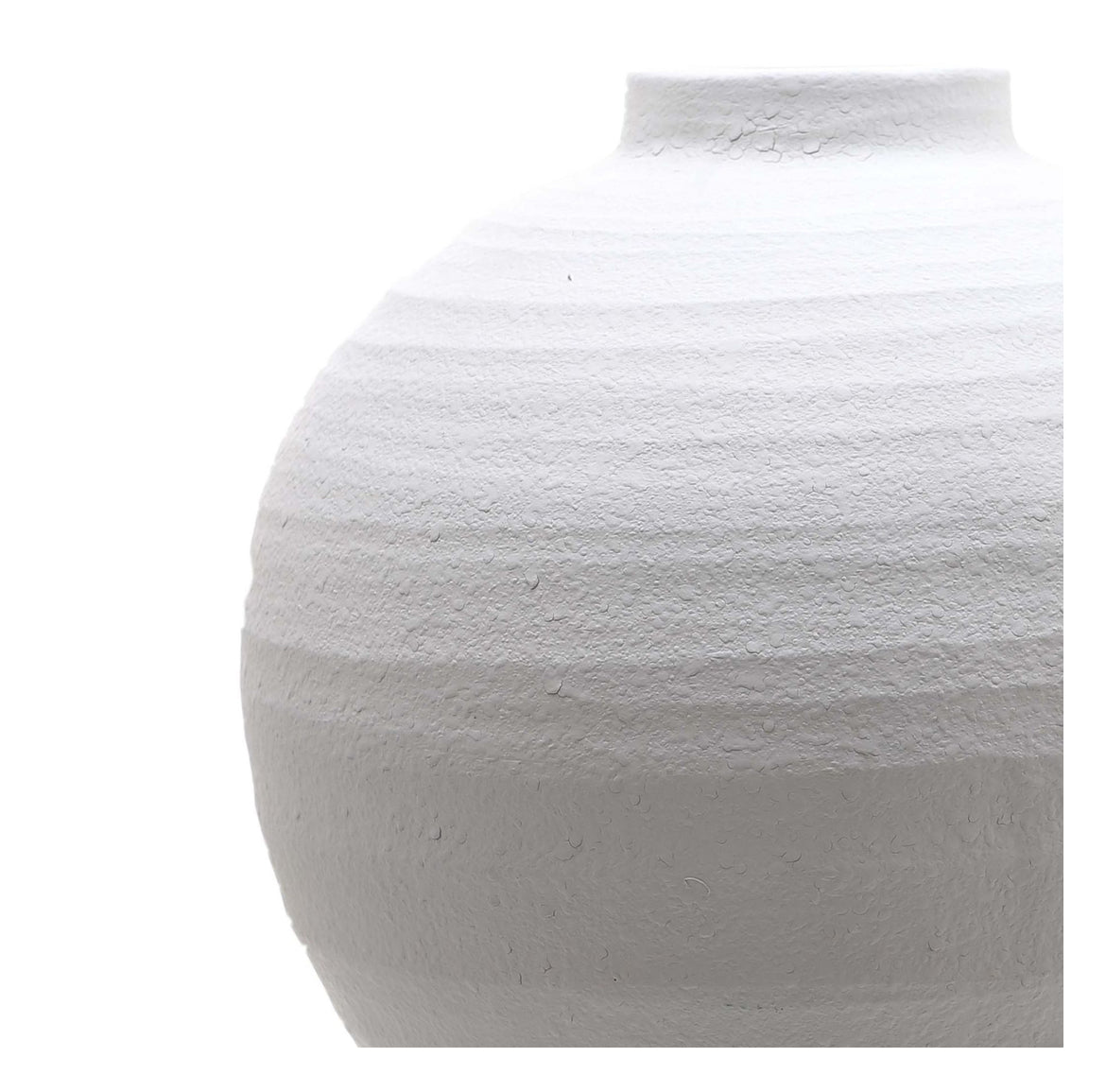 Tiber Large Matt White Ceramic Vase