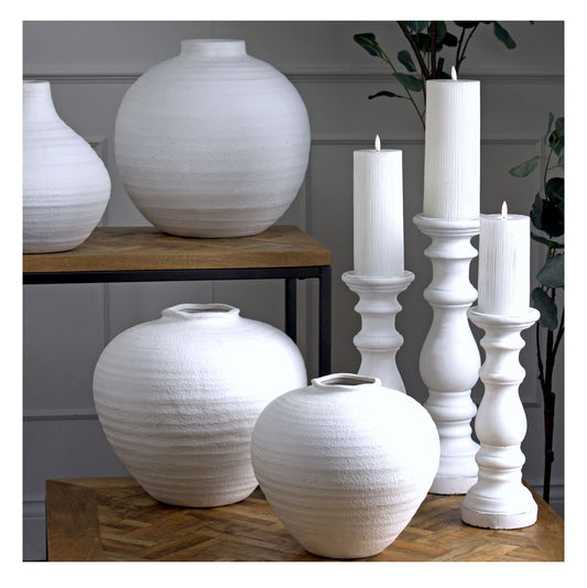 Regola Matt White Ceramic Vase