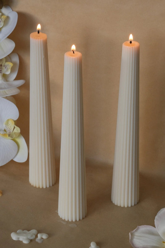 Ribbed Taper Candles