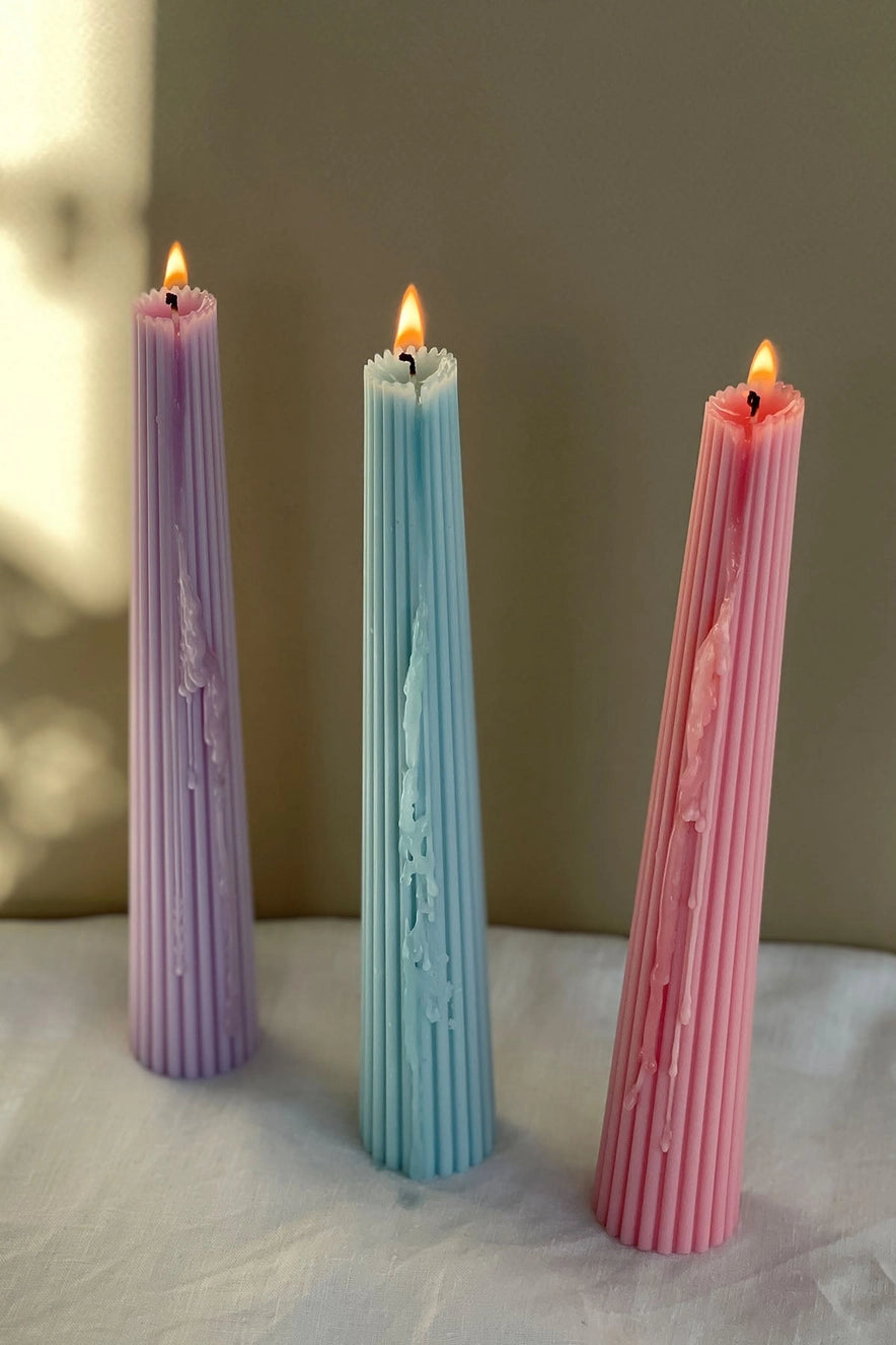 Ribbed Taper Candles