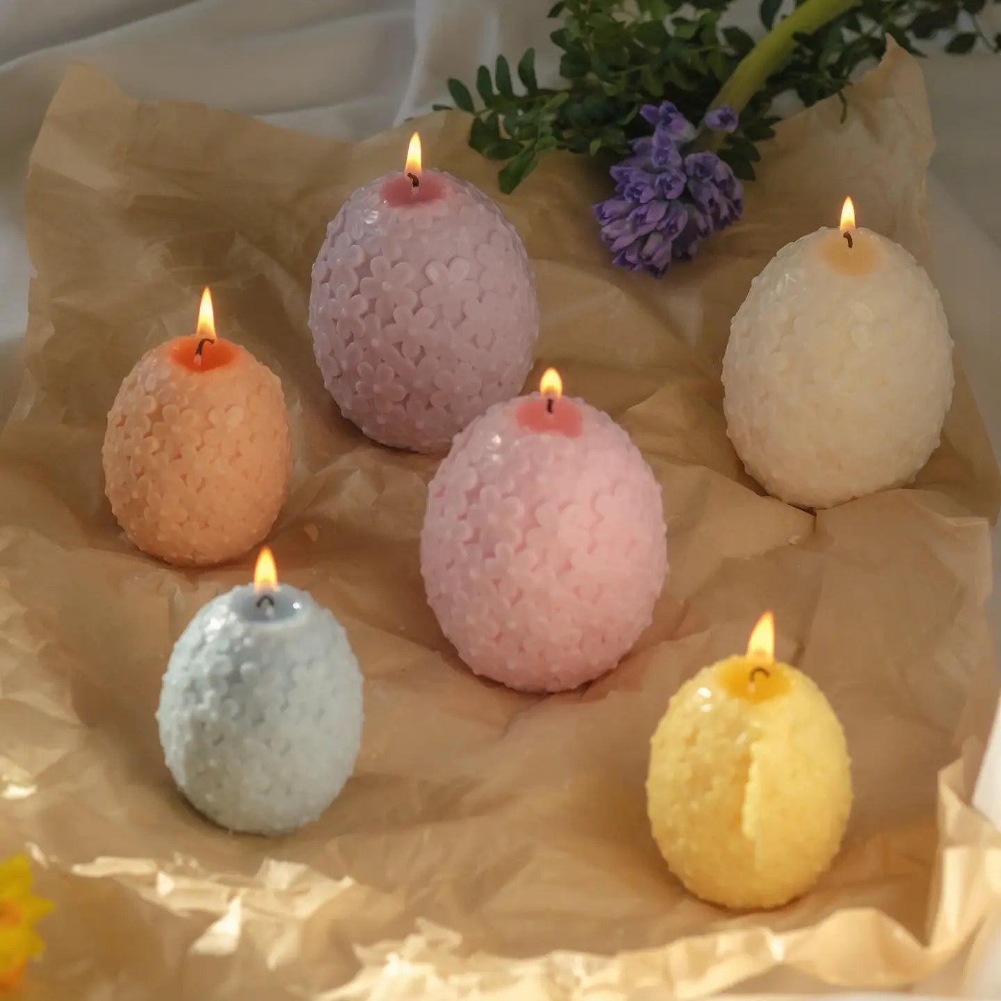 Flower Easter Egg Candle | Egg Candle | Spring Candle